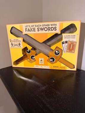 NEW Exploding Kittens Let's Hit Each Other With Fake Swords Card Game